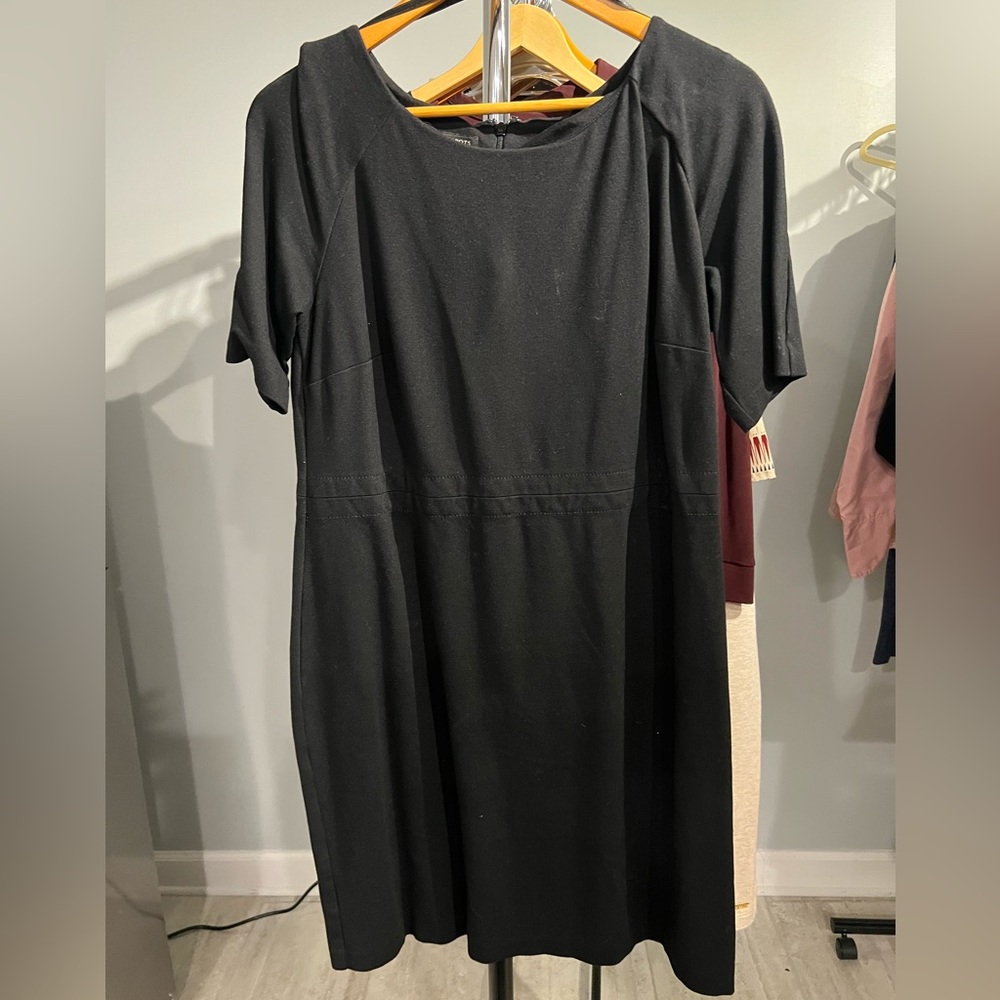 Talbots Casual Comfy Black Dress